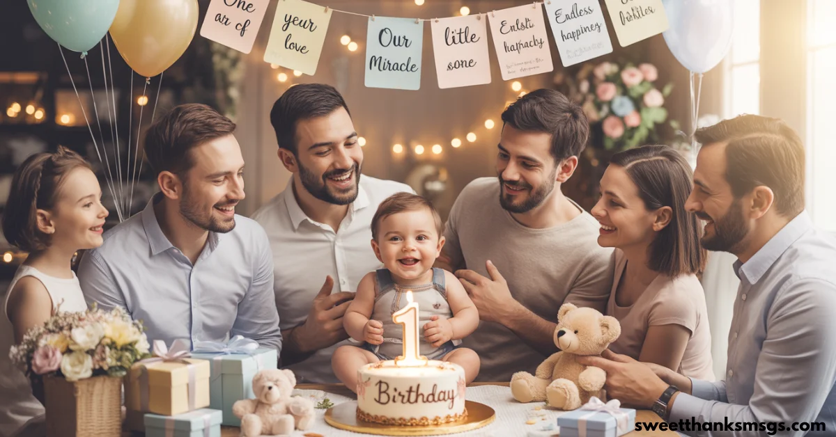Emotional Baby Boy 1st Birthday Wishes From Grandparents