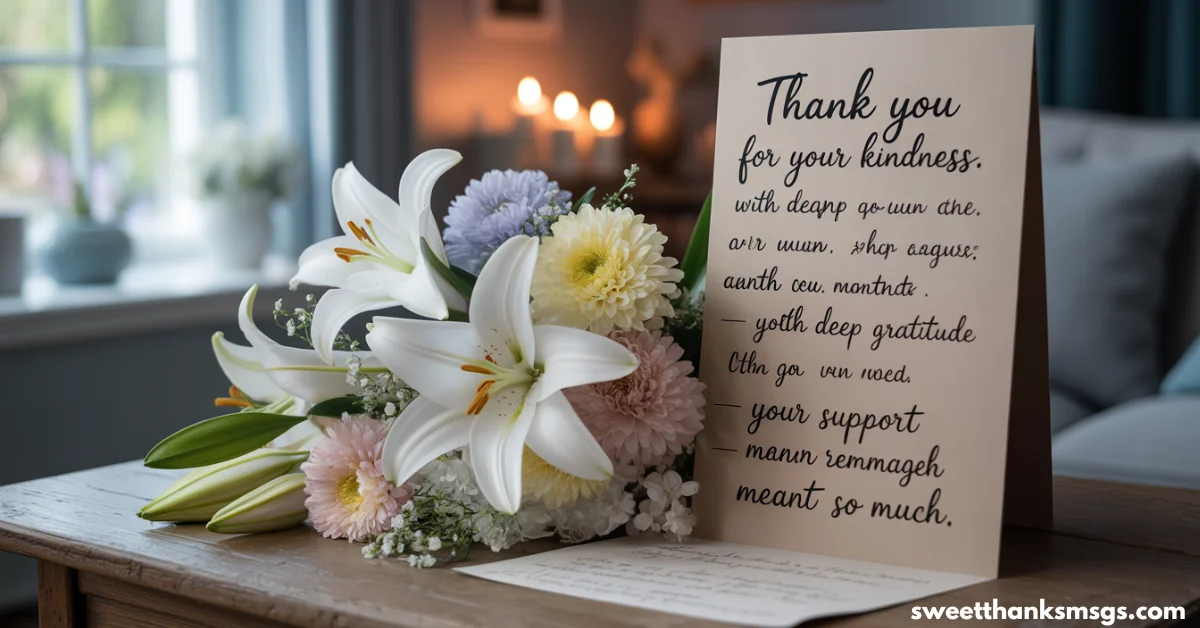 Thank You Messages for Sympathy Flowers