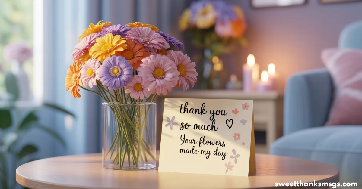Short Sweet Thank You Messages for Flowers