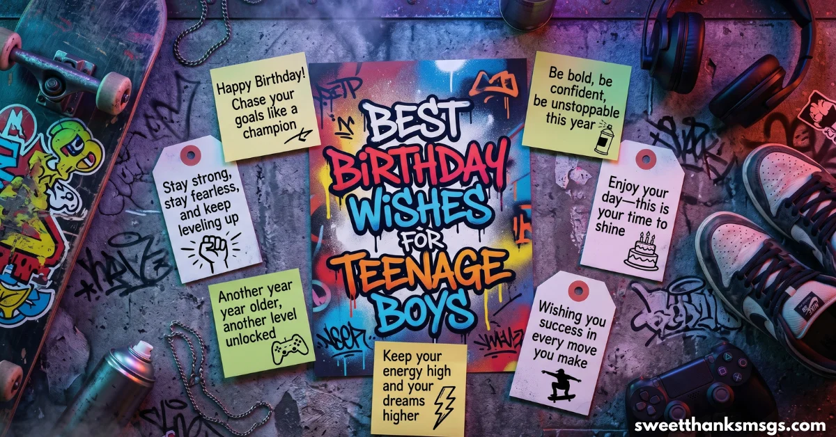 Best Birthday Wishes for Teenage Boys