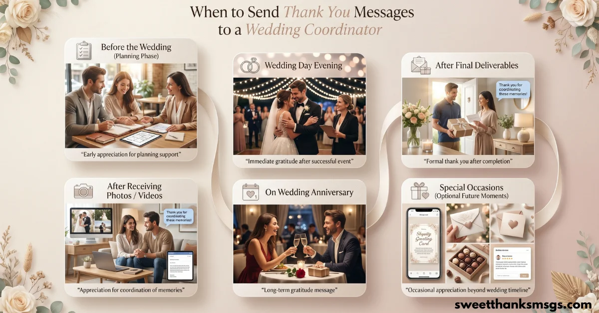 When to Send a Thank You Message to a Wedding Coordinator