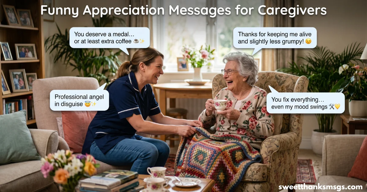 Funny Appreciation Messages for Caregivers