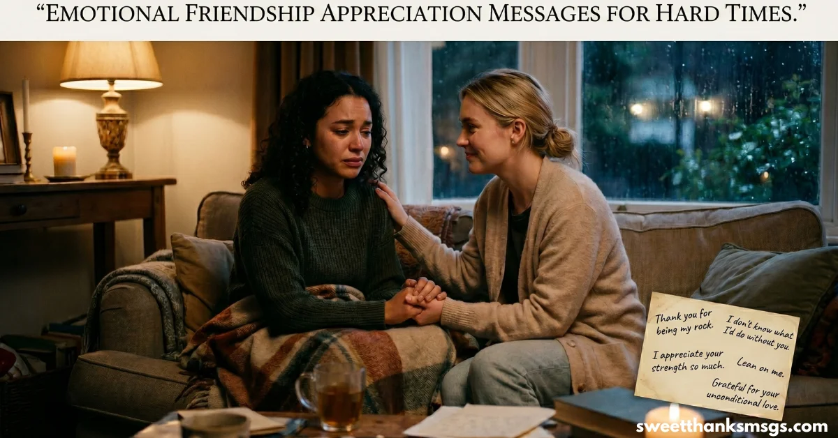 Emotional Friendship Appreciation Messages for Hard Times