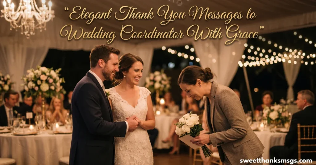 Elegant Thank You Messages to Wedding Coordinator With Grace
