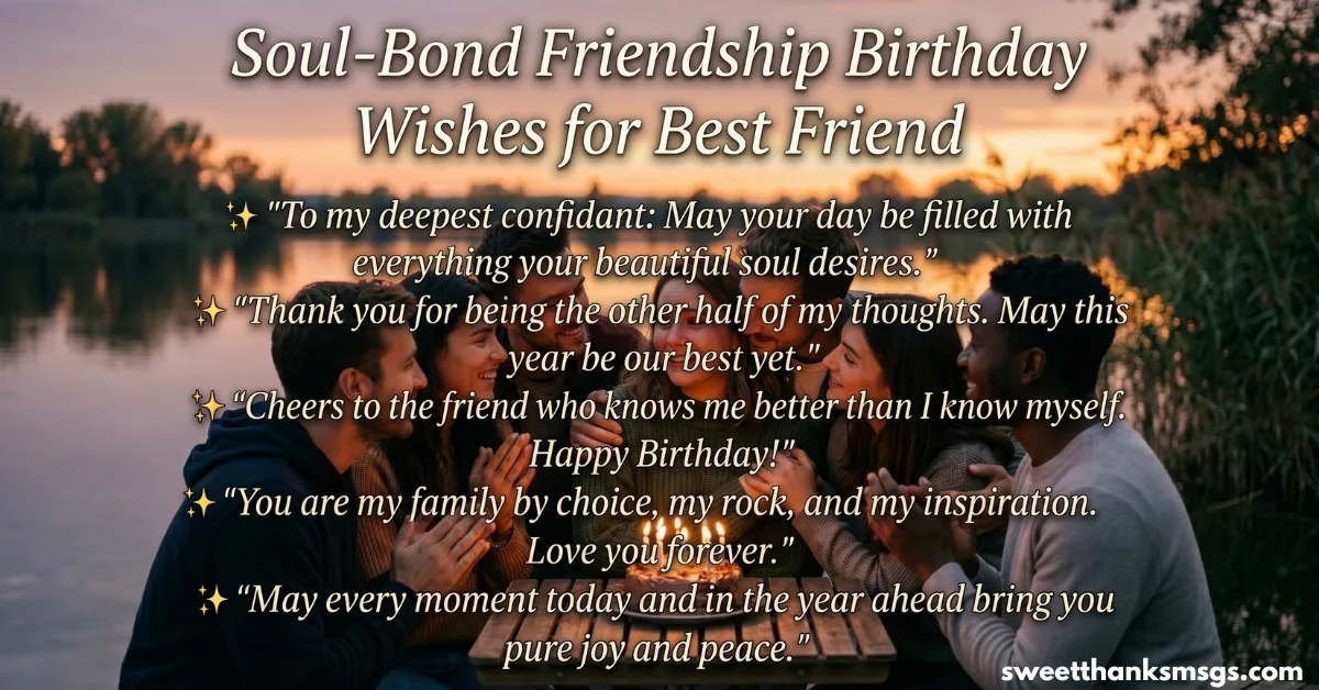 8. Soul-Bond Friendship Birthday Wishes for Best Friend