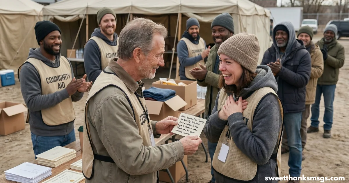 Warm Appreciation Messages for Charity Volunteers