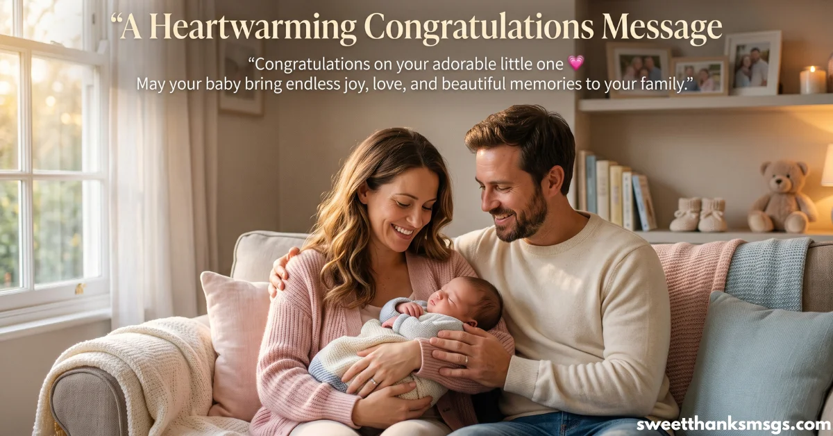 20 Beautiful Newborn Baby Wishes Full of Love 15. A Heartwarming Congratulations Message