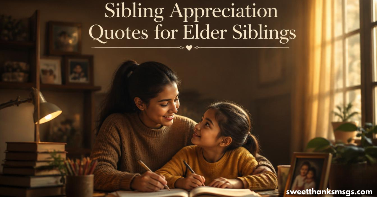 Sibling Appreciation Quotes for Elder Siblings