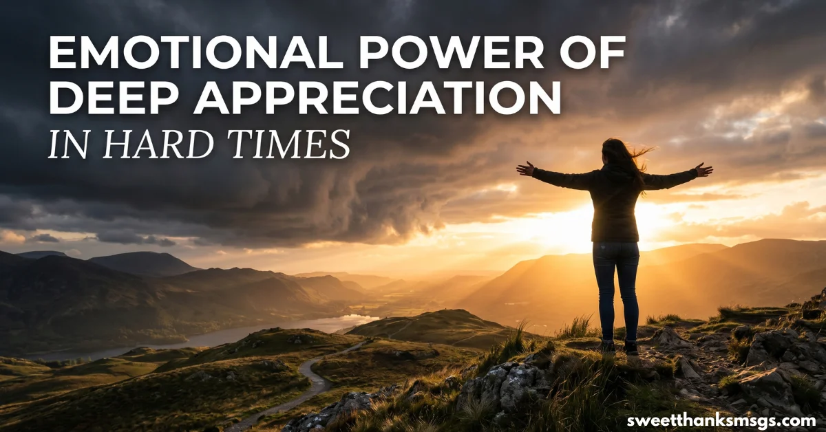 Emotional Power of Deep Appreciation in Hard Times