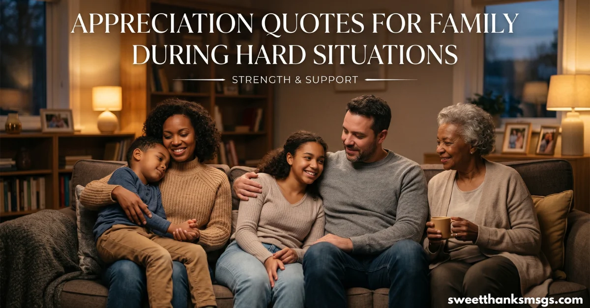 Appreciation Quotes for Family During Hard Situations