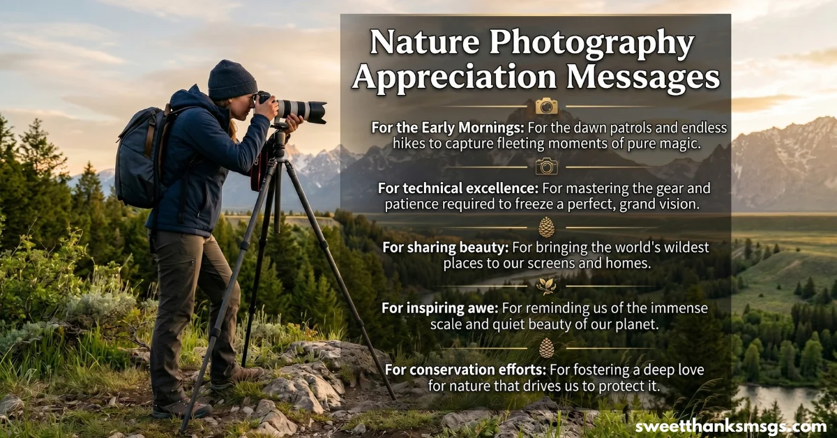  5. Nature Photography Appreciation Messages 