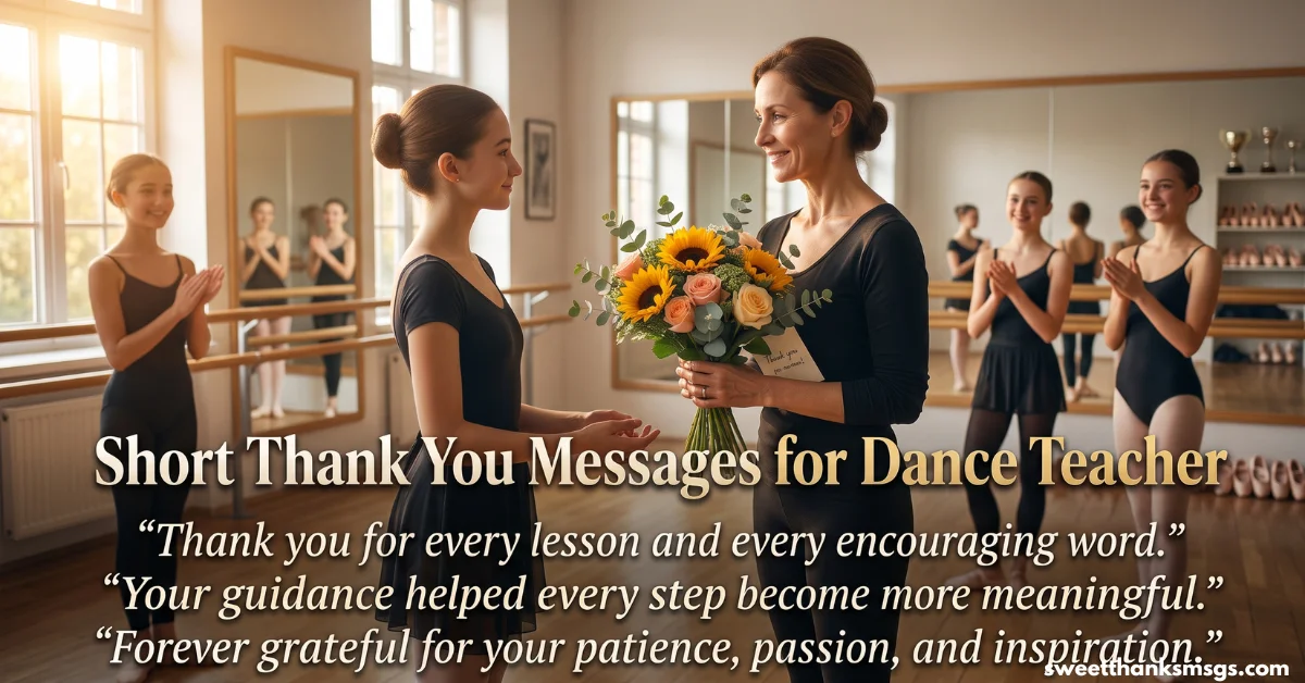 45 Meaningful Thank You Messages for Dance Teacher Short Thank You Messages for Dance Teacher