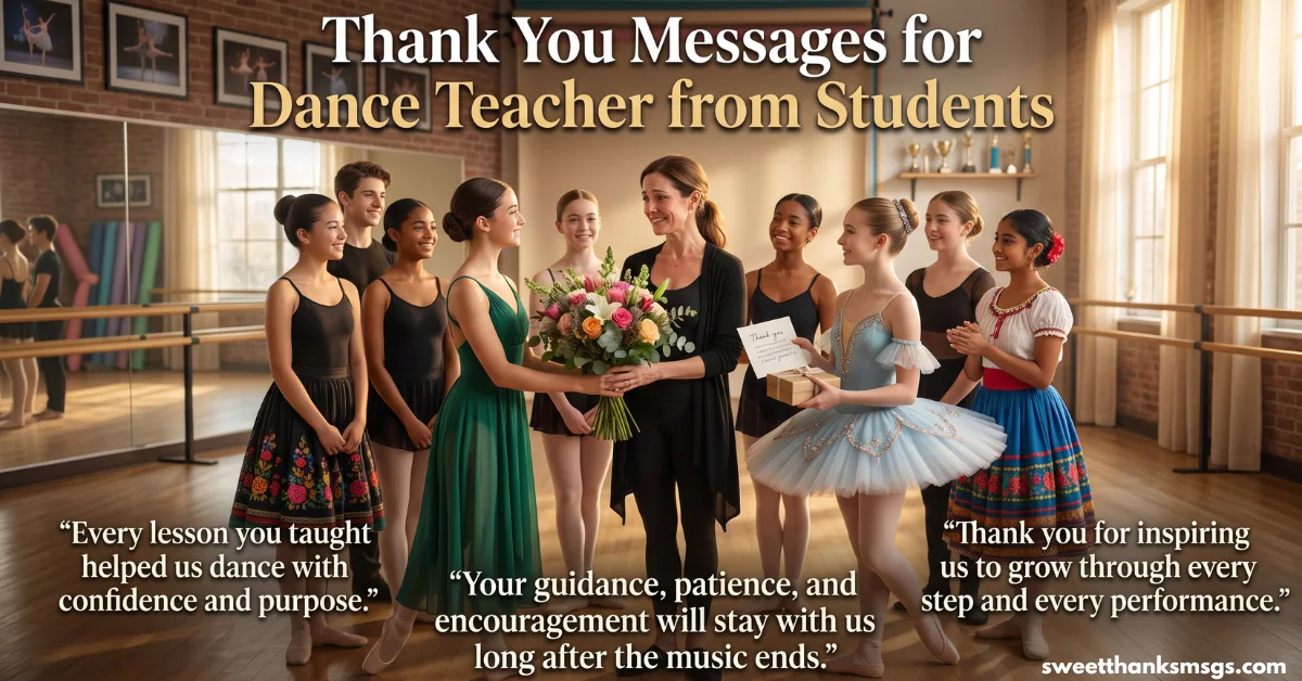 45 Meaningful Thank You Messages for Dance Teacher Thank You Messages for Dance Teacher from Students