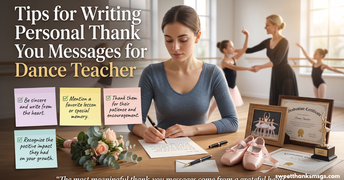45 Meaningful Thank You Messages for Dance Teacher Tips for Writing Personal Thank You Messages for Dance Teacher