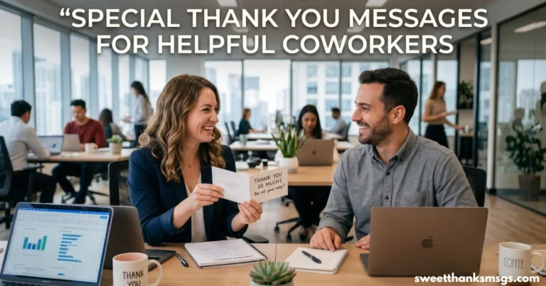 Special Thank You Messages for Helpful Coworkers