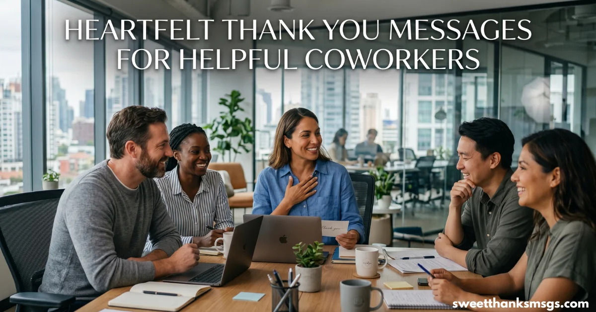 Heartfelt Thank You Messages for Helpful Coworkers