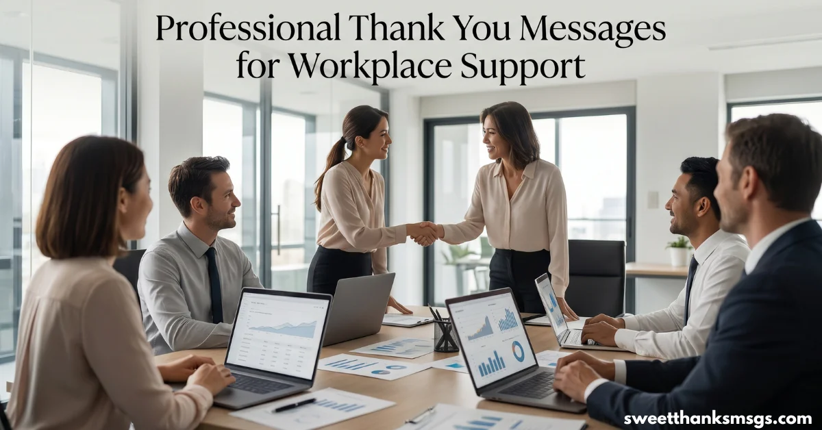 Professional Thank You Messages for Workplace Support