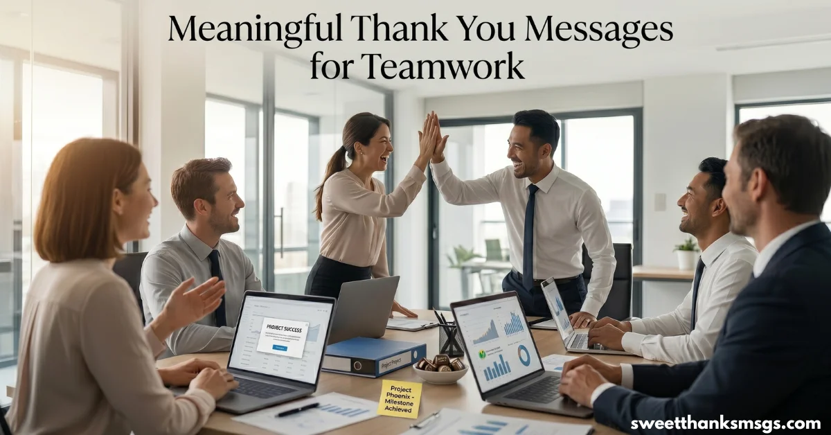 Meaningful Thank You Messages for Teamwork