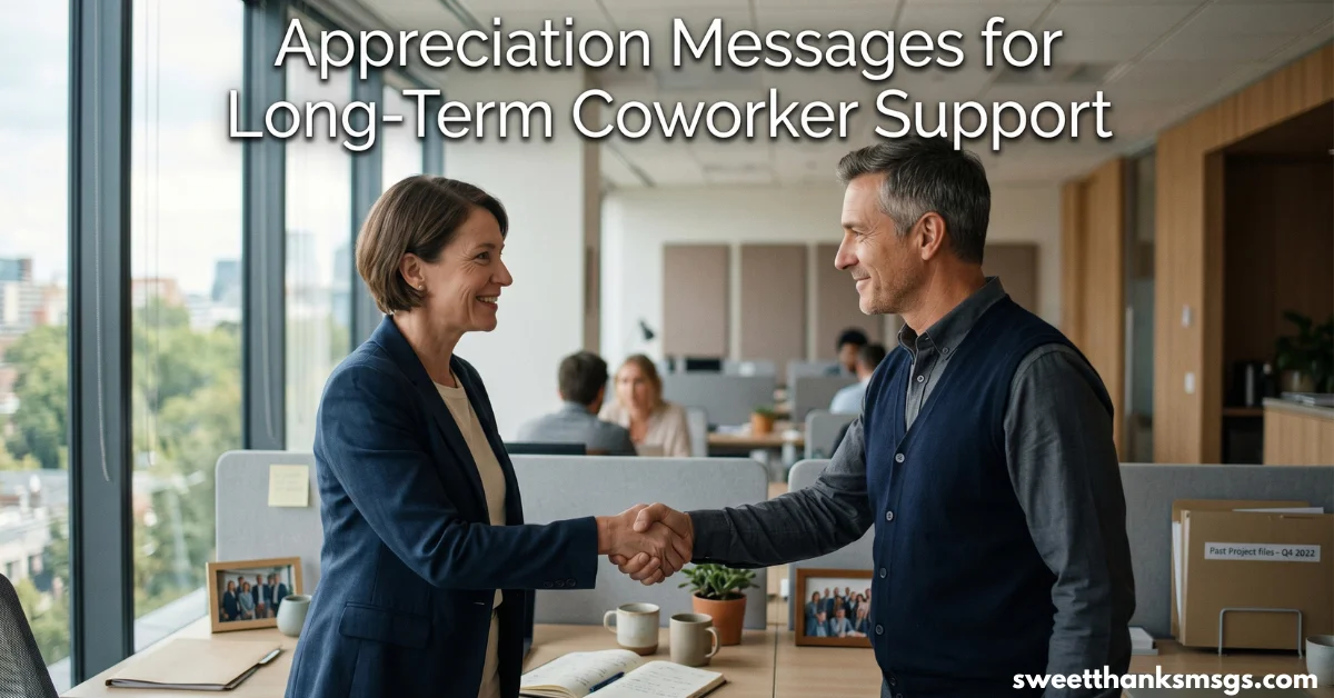 Appreciation Messages for Long-Term Coworker Support