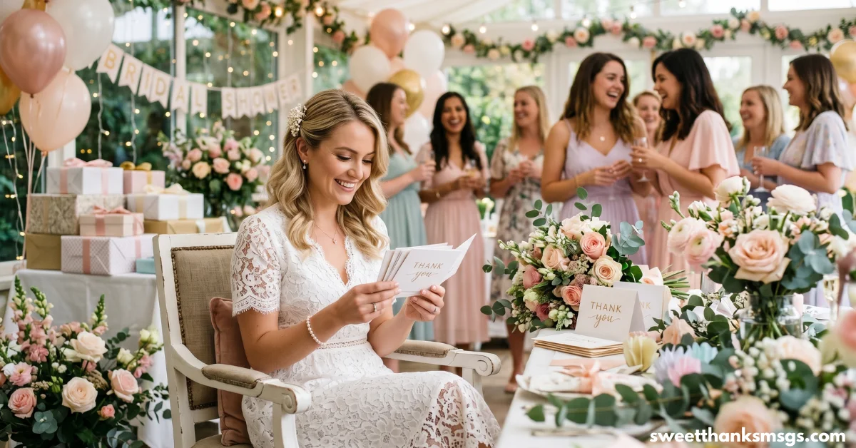 Why Bridal Shower Thank You Messages Matter