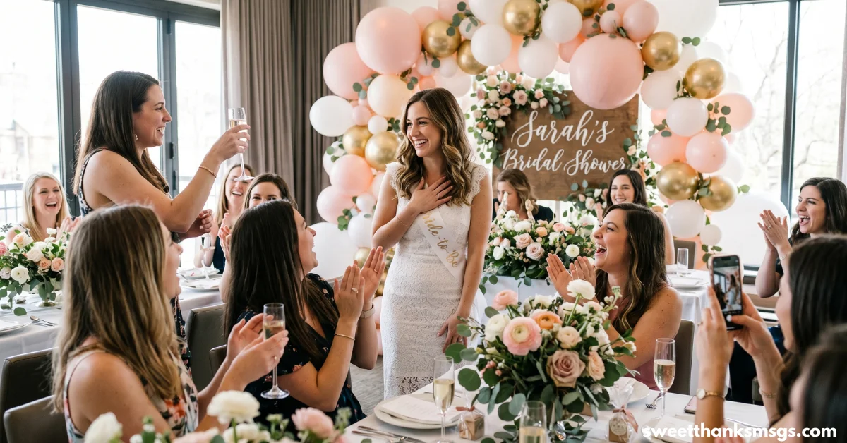 Thanking Guests Who Attended the Bridal Shower