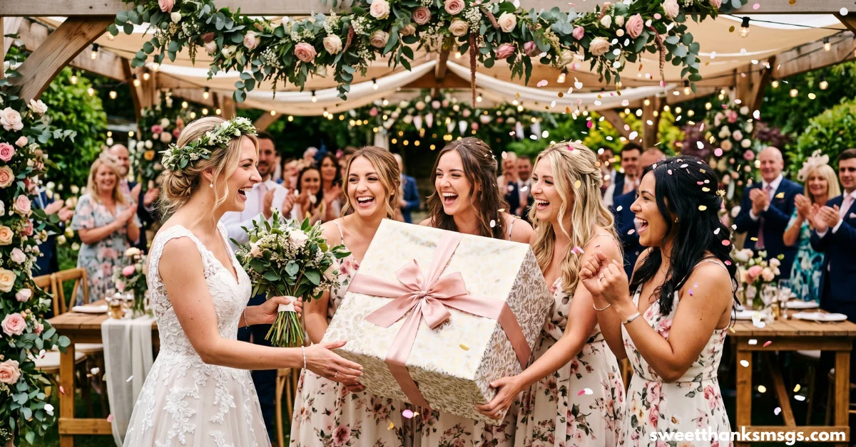 Warm Bridal Shower Thank You Messages for Group Gifts