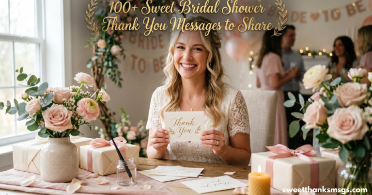 100+ Sweet Bridal Shower Thank You Messages to Share
