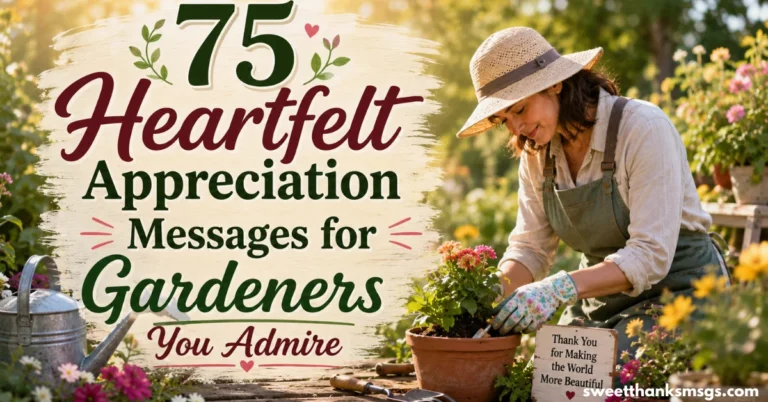 75 Heartfelt Appreciation Messages for Gardeners You Admire