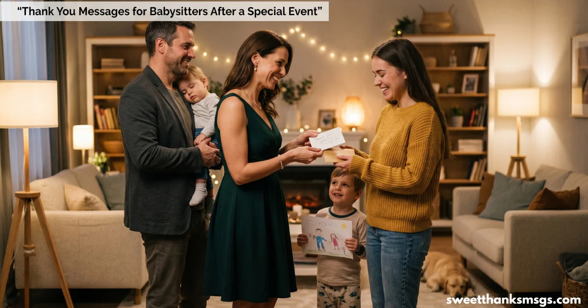 Thank You Messages for Babysitters After a Special Event