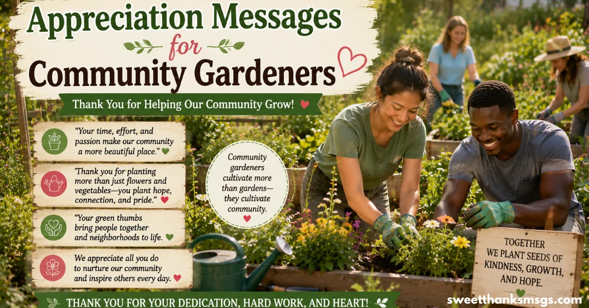 Appreciation Messages for Community Gardeners