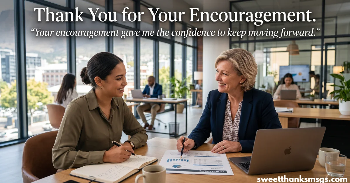 30 Best Thank You Messages for Boss to Show Appreciation 5. Thank You for Your Encouragement