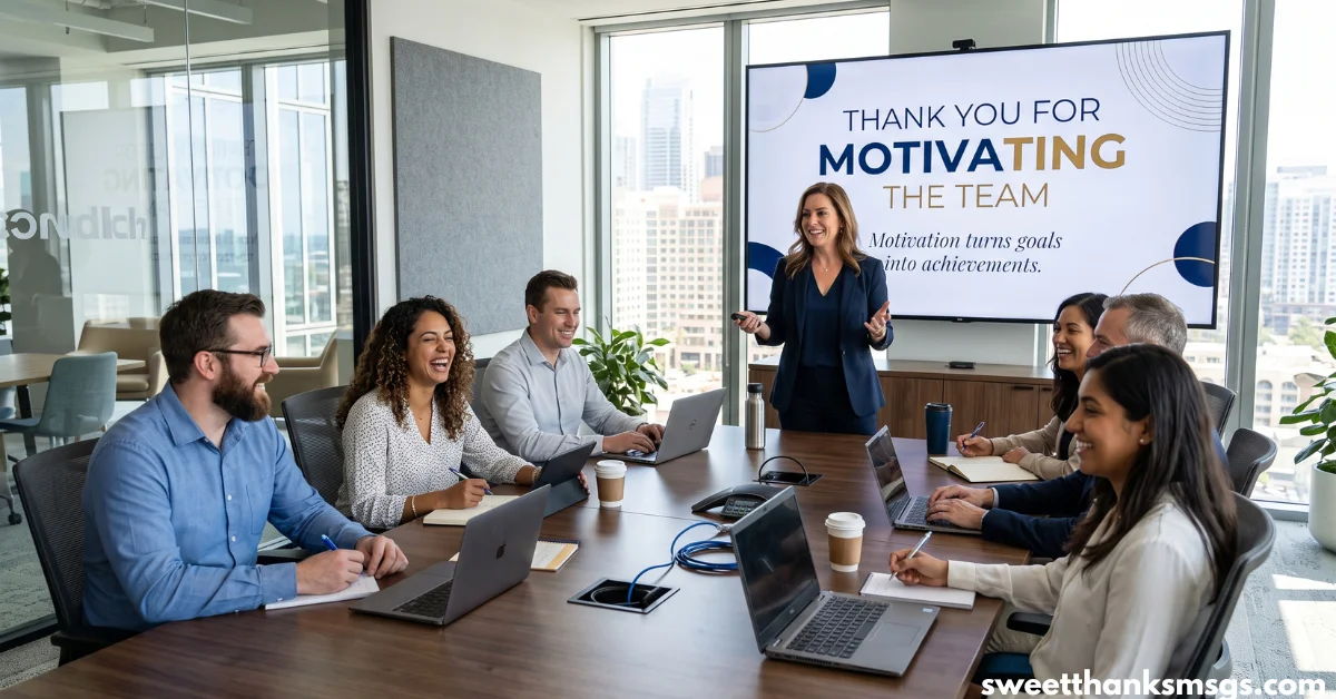 30 Best Thank You Messages for Boss to Show Appreciation 20. Thank You for Motivating the Team