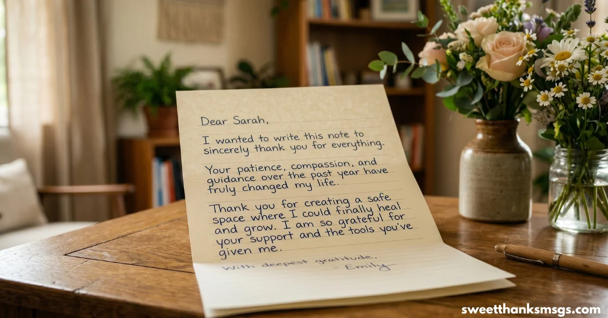 Heartfelt Appreciation Messages for Dedicated Therapists