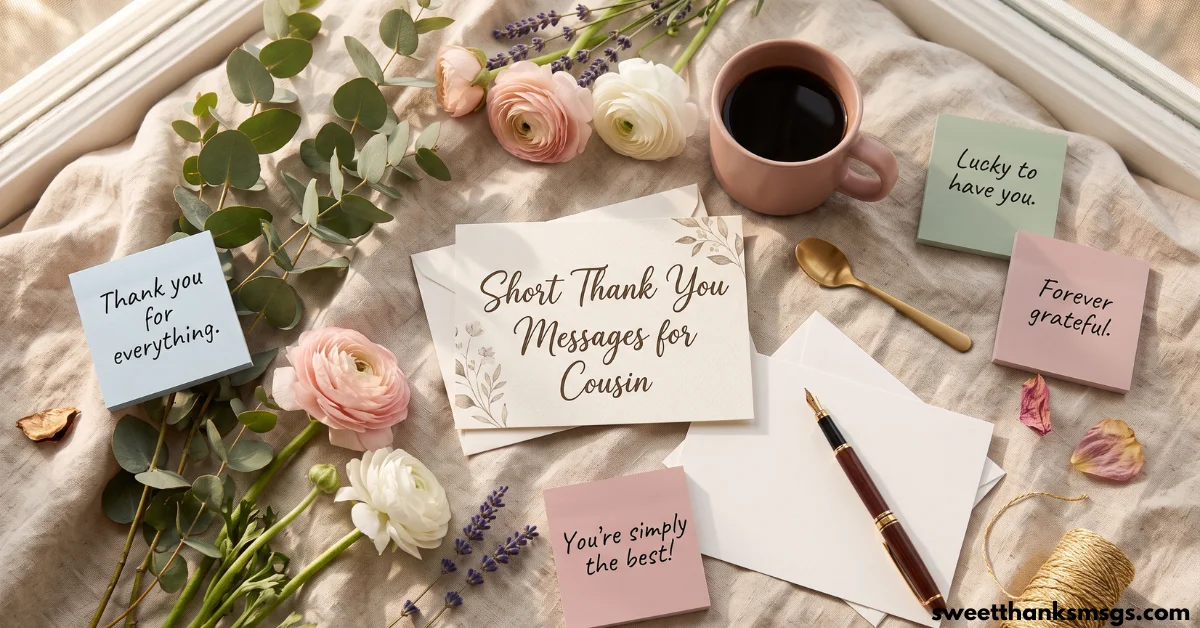 85 Special Thank You Messages for Cousin Short Thank You Messages for Cousin