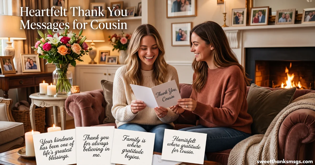 85 Special Thank You Messages for Cousin Heartfelt Thank You Messages for Cousin