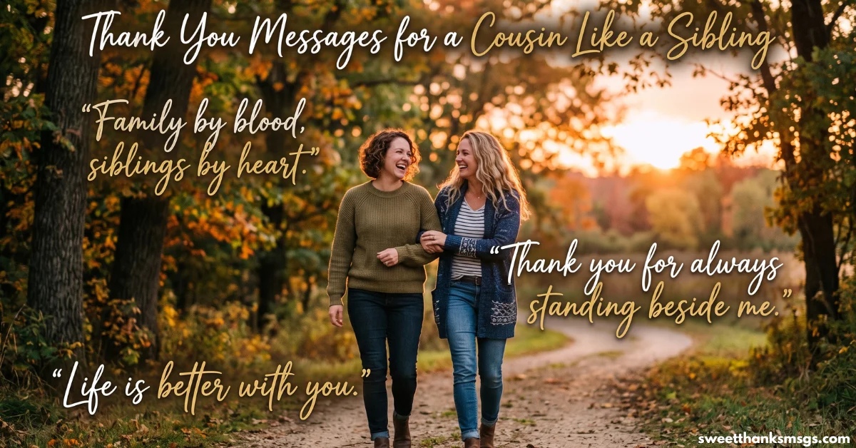 85 Special Thank You Messages for Cousin Thank You Messages for a Cousin Like a Sibling