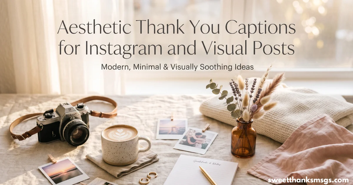 Aesthetic Thank You Captions for Instagram and Visual Posts