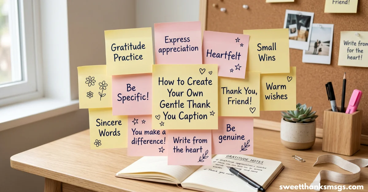 How to Create Your Own Gentle Thank You Caption