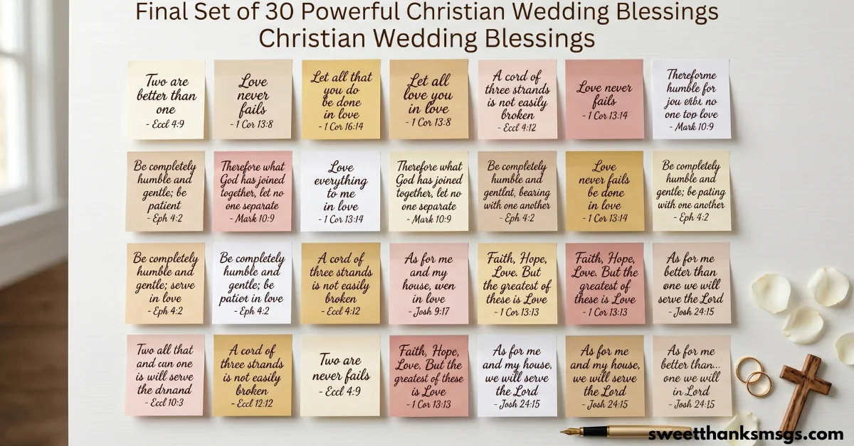Final Set of 30 Powerful Christian Wedding Blessings