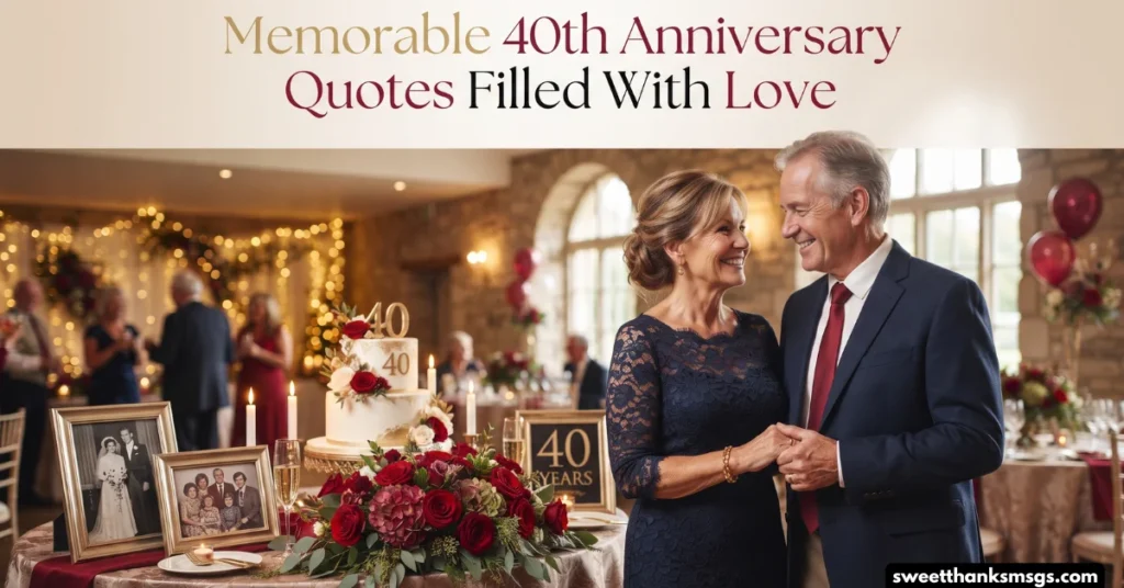 Memorable 40th Anniversary Quotes Filled With Love