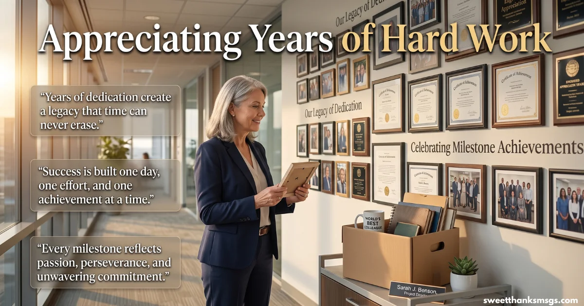 Appreciating Years of Hard Work