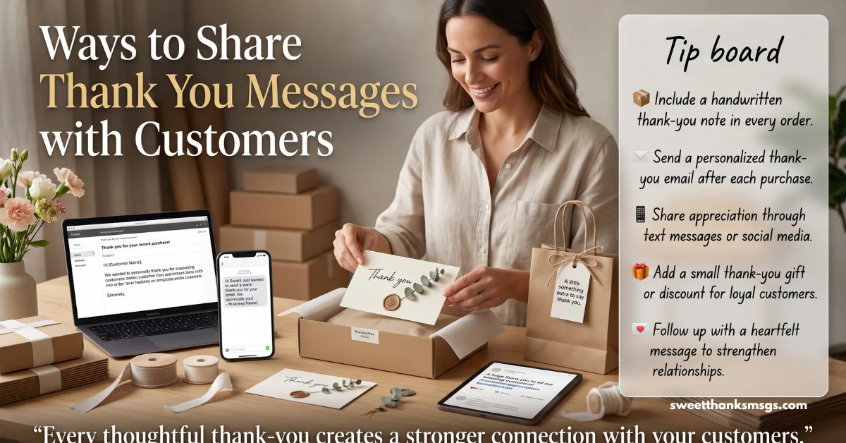 25 Proven Thank You Messages for Customers to Share Ways to Share Thank You Messages with Customers