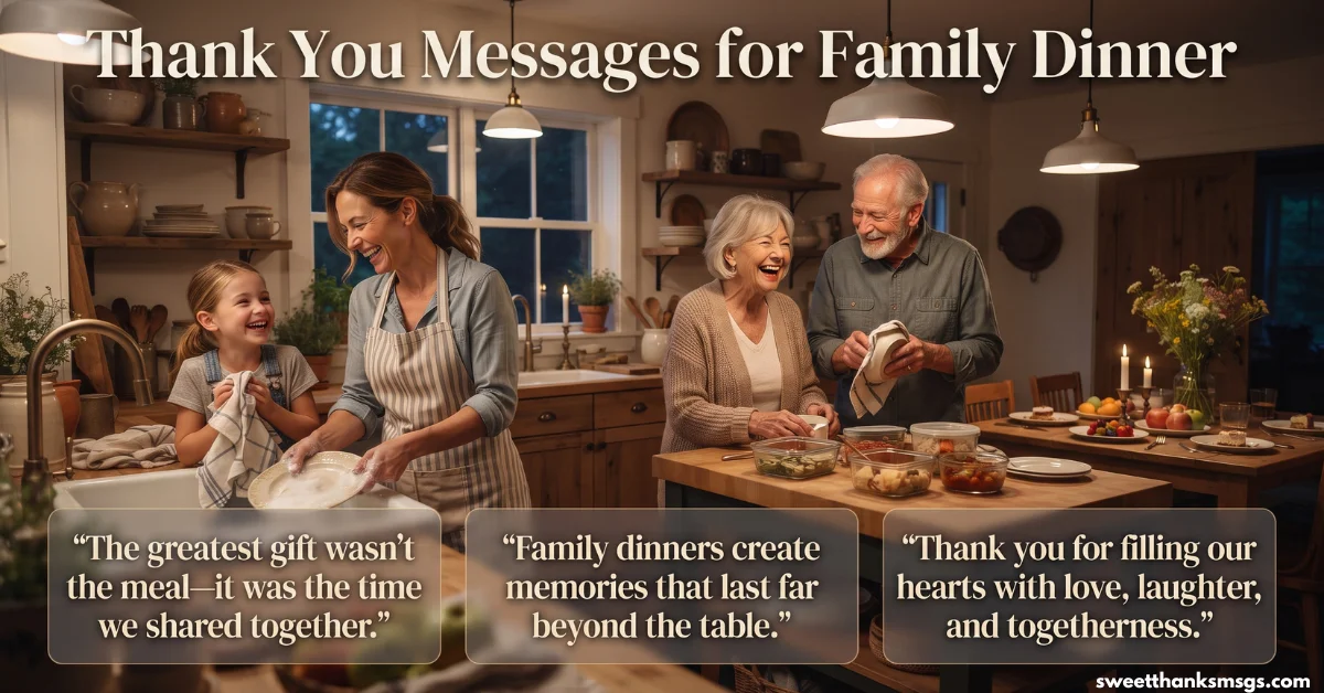 60 Heartfelt Thank You Messages for Dinner That Impress Thank You Messages for Family Dinner