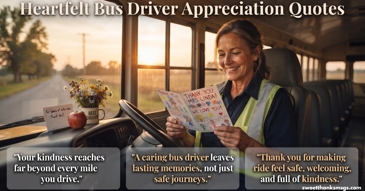 Heartfelt Bus Driver Appreciation Quotes