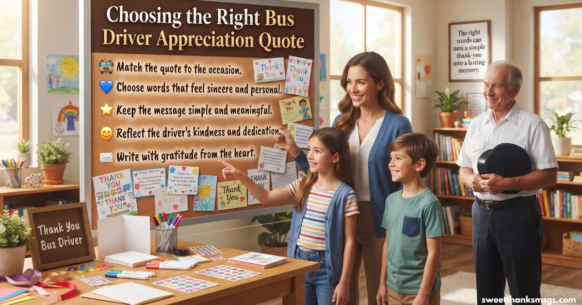 Choosing the Right Bus Driver Appreciation Quote