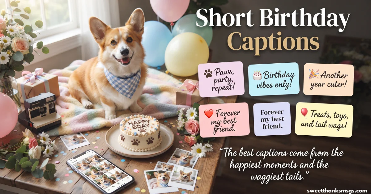 70 Cute Birthday Wishes for Dogs Every Pet Loves Short Birthday Captions
