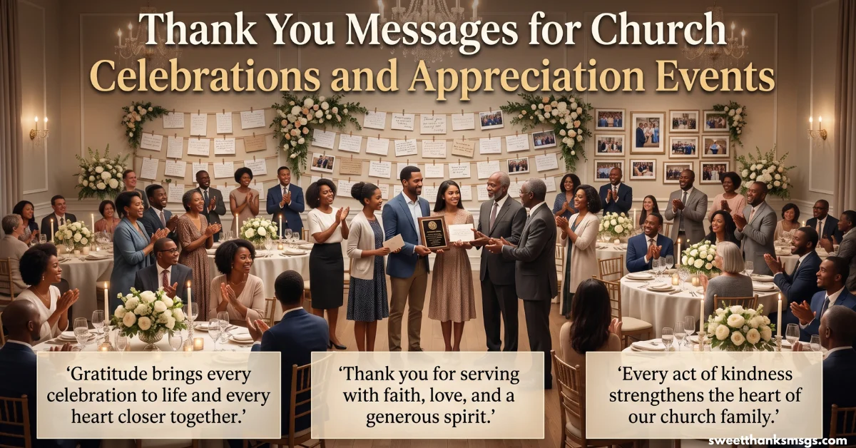 Thank You Messages for Church Celebrations and Appreciation Events
