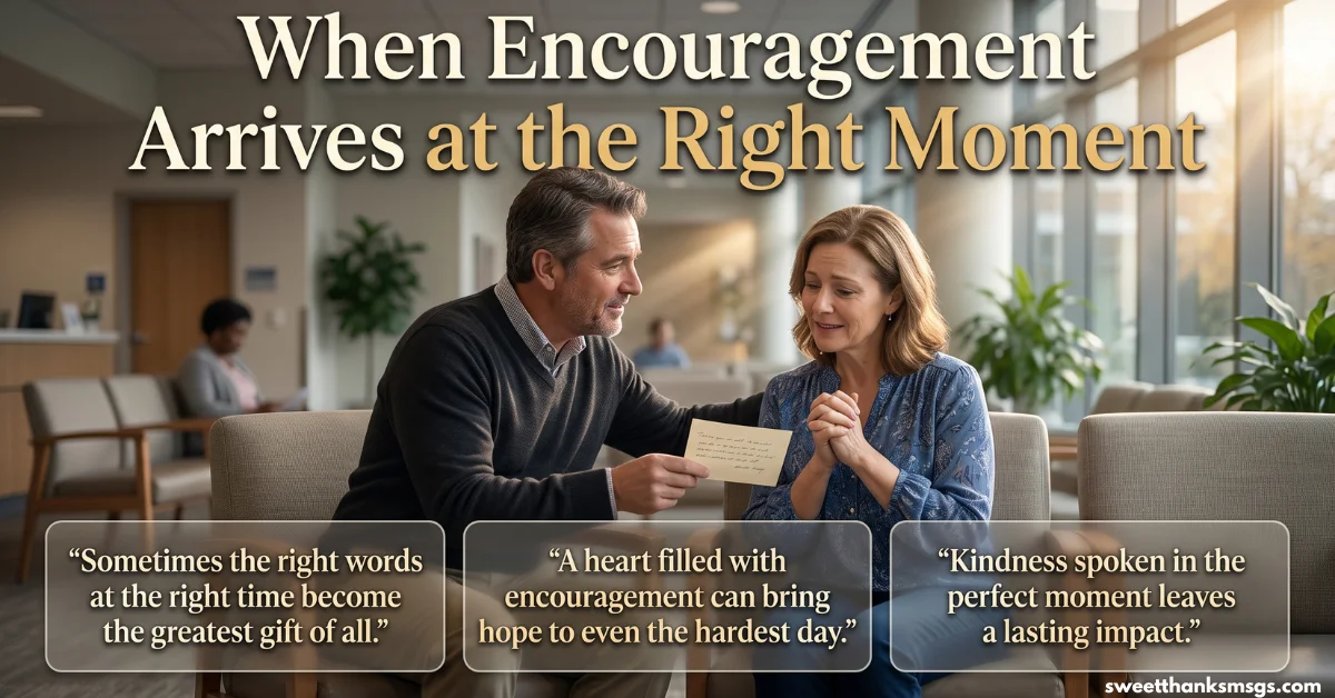 When Encouragement Arrives at the Right Moment