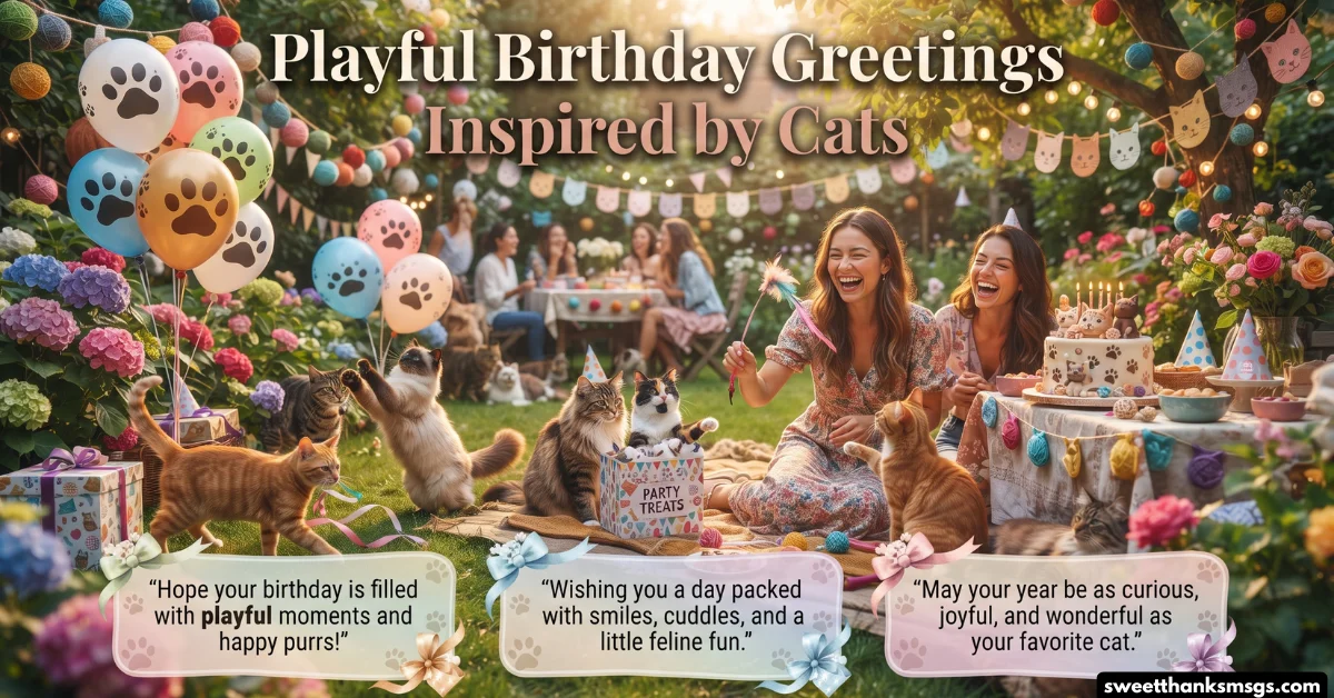 Playful Birthday Greetings Inspired by Cats