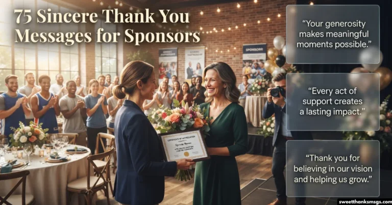 75 Sincere Thank You Messages for Sponsors